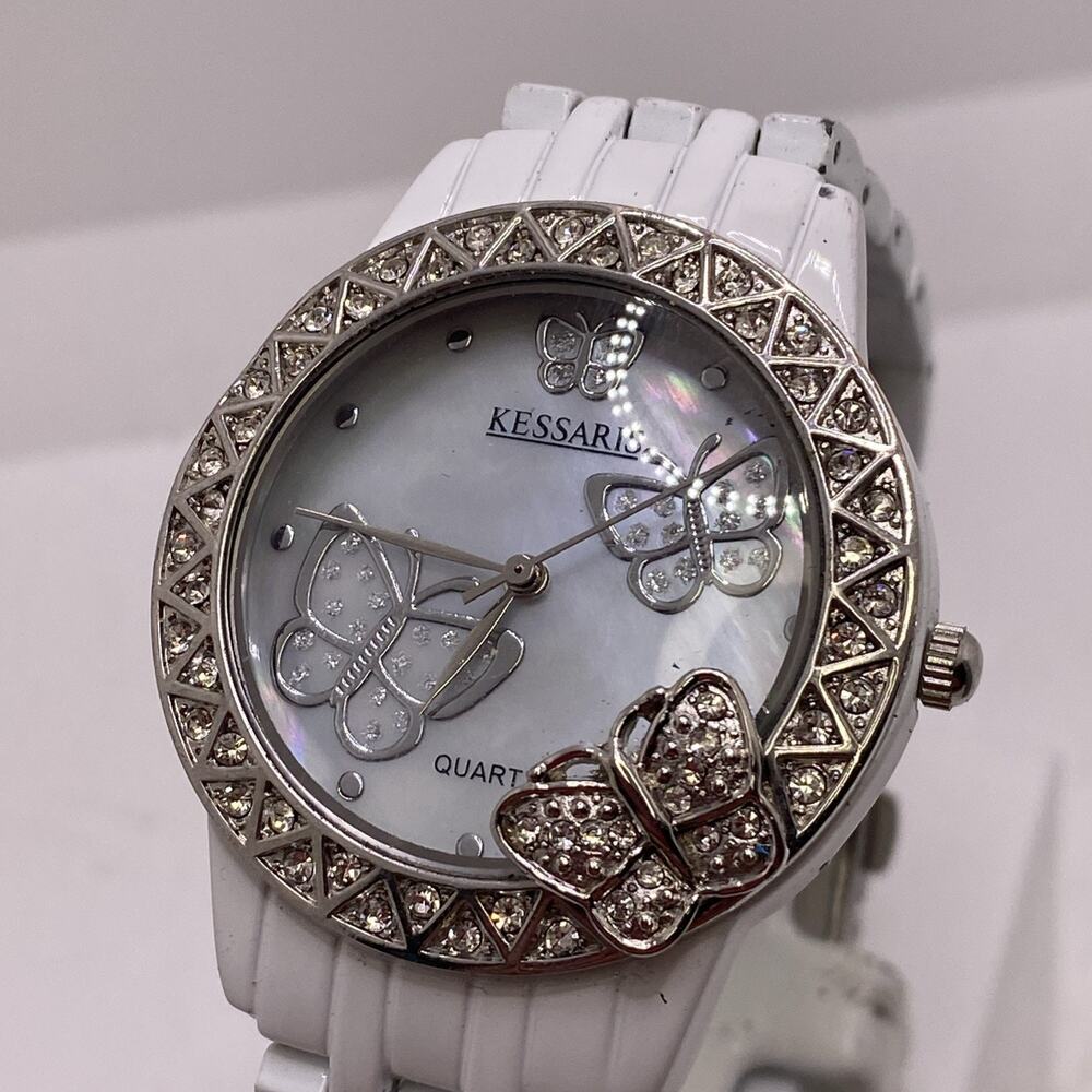 Kessaris Womens Mop Dial Watch Works New Battery
